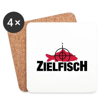 zielfisch_f2 - Untersetzer (4er-Set) - Weiß - Vorne