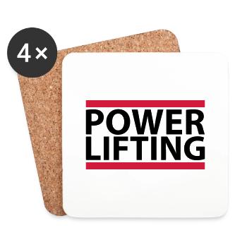 Powerlifting - Dessous de verre (lot de 4) - blanc - Devant