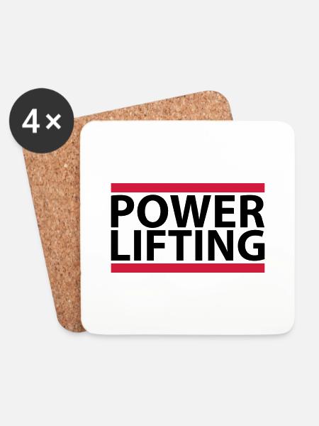 Powerlifting - Untersetzer (4er-Set) - Weiß