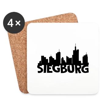 Siegburg Skyline - Untersetzer (4er-Set) - Weiß - Vorne