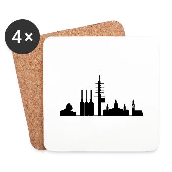 Hannover skyline - Untersetzer (4er-Set) - Weiß - Vorne