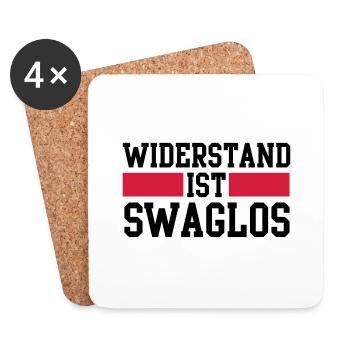 widerstand ist swaglos - Coasters (set of 4) - white - Front