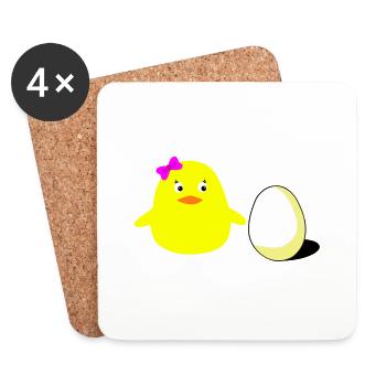 big_sister_chick - Dessous de verre (lot de 4) - blanc - Devant