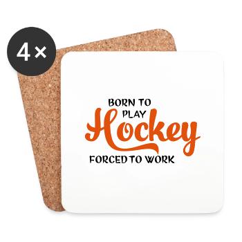 Hockey - Untersetzer (4er-Set) - Weiß - Vorne