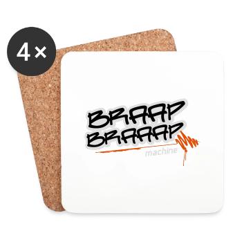 Braap braaap machine - Untersetzer (4er-Set) - Weiß - Vorne