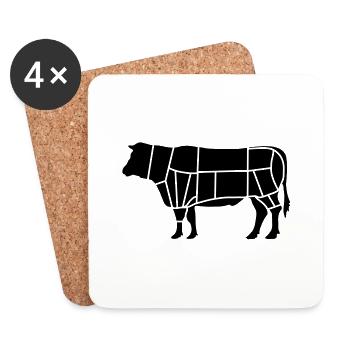 fleisch fleischer_b1 - Untersetzer (4er-Set) - Weiß - Vorne