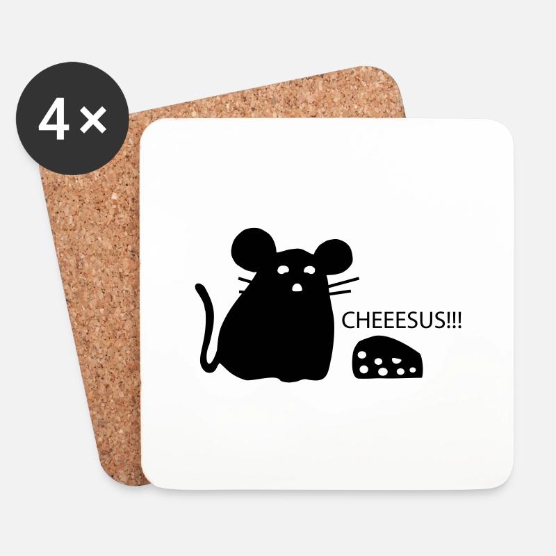 Maus - Untersetzer (4er-Set) - Weiß