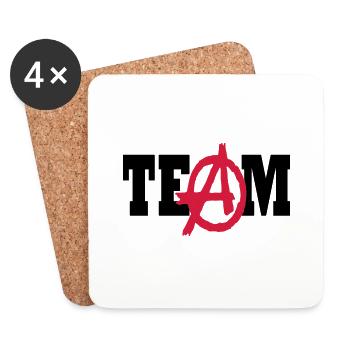 a team graffiti - Untersetzer (4er-Set) - Weiß - Vorne