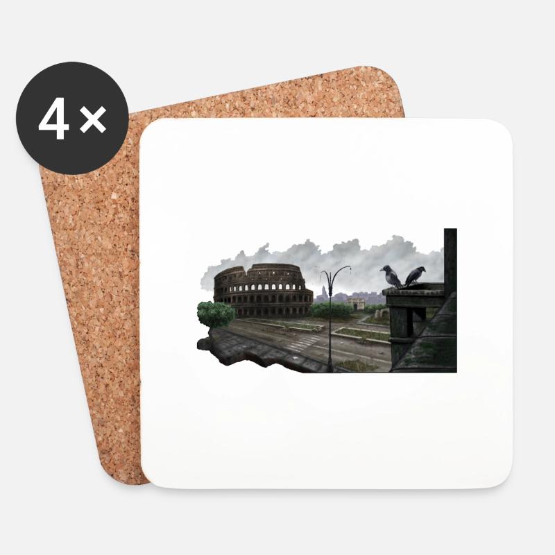 forsaken colosseo - Untersetzer (4er-Set) - Weiß