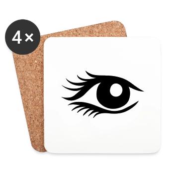 Auge - Untersetzer (4er-Set) - Weiß - Vorne