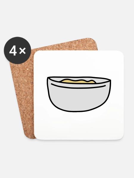 Mixing Bowl - Coasters (set of 4) - white