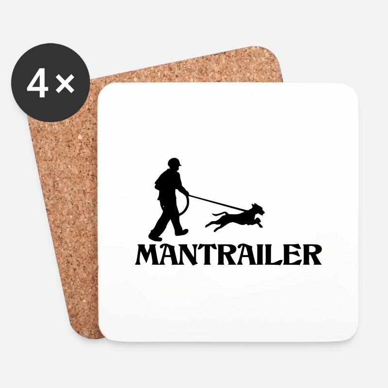 mantrailer hobby mantrailing hunde - Untersetzer (4er-Set) - Weiß