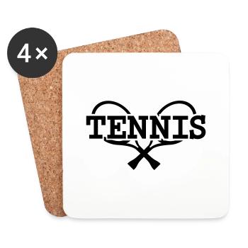 Tennis - Untersetzer (4er-Set) - Weiß - Vorne