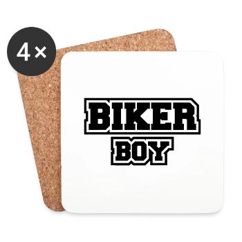 Biker Boy - Dessous de verre (lot de 4) - blanc - Devant