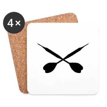 flechettes - Dessous de verre (lot de 4) - blanc - Devant