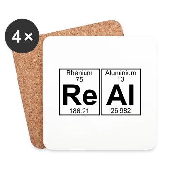 Re-Al (real) - Full - Coasters (set of 4) - white - Front