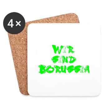 Wir sind BMG in grün - Untersetzer (4er-Set) - Weiß - Vorne