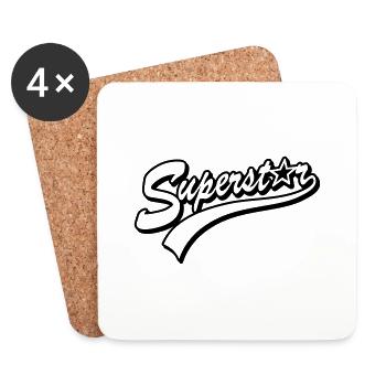 superstar - Untersetzer (4er-Set) - Weiß - Vorne