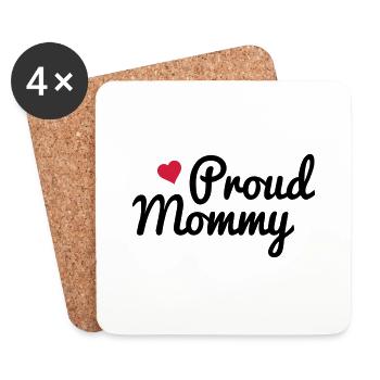 Proud Mommy - Coasters (set of 4) - white - Front