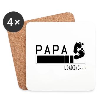 Papa - Untersetzer (4er-Set) - Weiß - Vorne