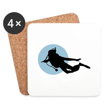 Diving - Untersetzer (4er-Set) - Weiß - Vorne