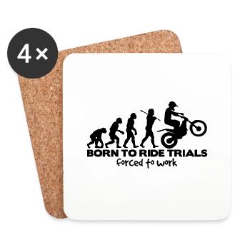 trials bike evolution 03 born to ride fo - Coasters (set of 4) - white - Front