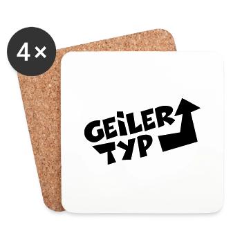 geiler_typ_f1 - Untersetzer (4er-Set) - Weiß - Vorne