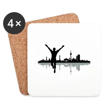 Berlin Jogger - Untersetzer (4er-Set) - Weiß - Vorne