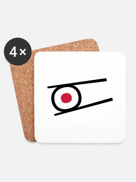 Sushi - Untersetzer (4er-Set) - Weiß