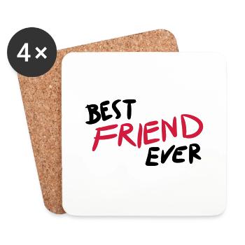 Best Friend Ever - Untersetzer (4er-Set) - Weiß - Vorne