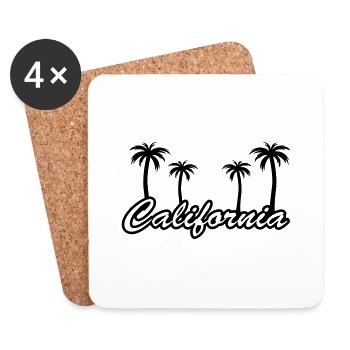 california2 - Untersetzer (4er-Set) - Weiß - Vorne