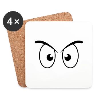 augen02 - Untersetzer (4er-Set) - Weiß - Vorne