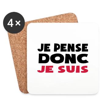 je pense donc je suis charlie - Untersetzer (4er-Set) - Weiß - Vorne