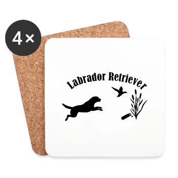Labrador Retriever - Untersetzer (4er-Set) - Weiß - Vorne