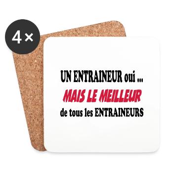 Un entraineur oui ... - Untersetzer (4er-Set) - Weiß - Vorne