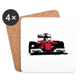 Formula One Racecar - Untersetzer (4er-Set) - Weiß - Vorne