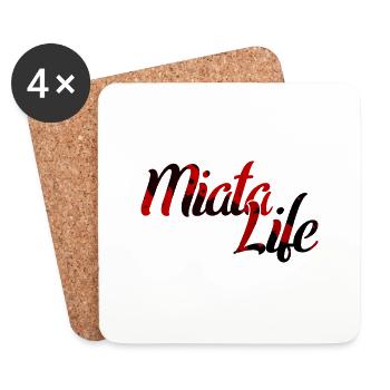 Miata Life - Dessous de verre (lot de 4) - blanc - Devant