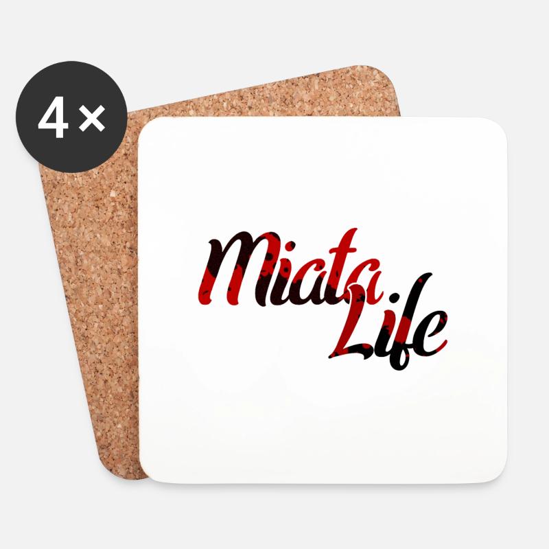 Miata Life - Untersetzer (4er-Set) - Weiß