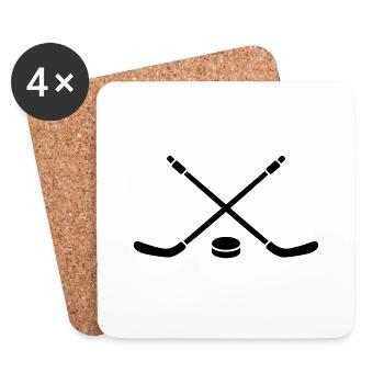 Eishockey - Untersetzer (4er-Set) - Weiß - Vorne