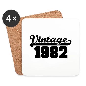 vintage 1982 - Coasters (set of 4) - white - Front