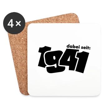 Dabei seit 1941 - Untersetzer (4er-Set) - Weiß - Vorne