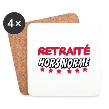 Retraité hors norme - Untersetzer (4er-Set) - Weiß - Vorne