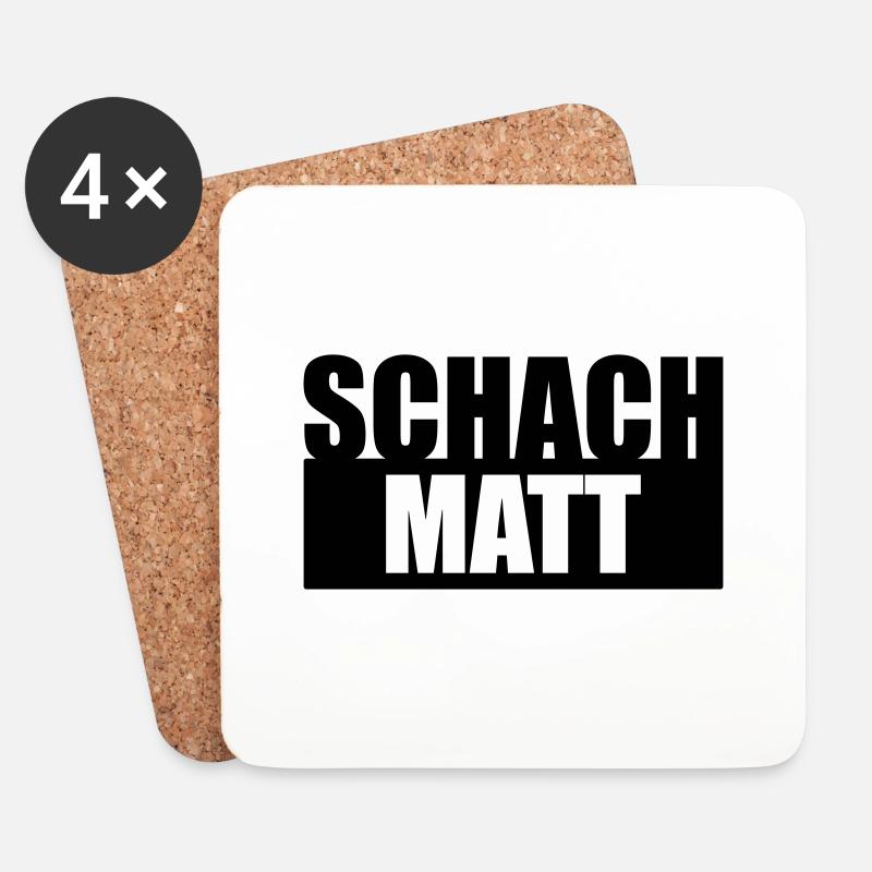Schach Matt - Untersetzer (4er-Set) - Weiß