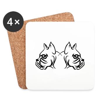 dogs - Untersetzer (4er-Set) - Weiß - Vorne