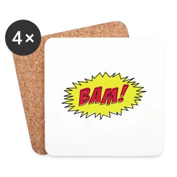 Comic Book BAM! - Coasters (set of 4) - white - Front