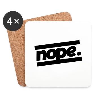 nope design - Untersetzer (4er-Set) - Weiß - Vorne