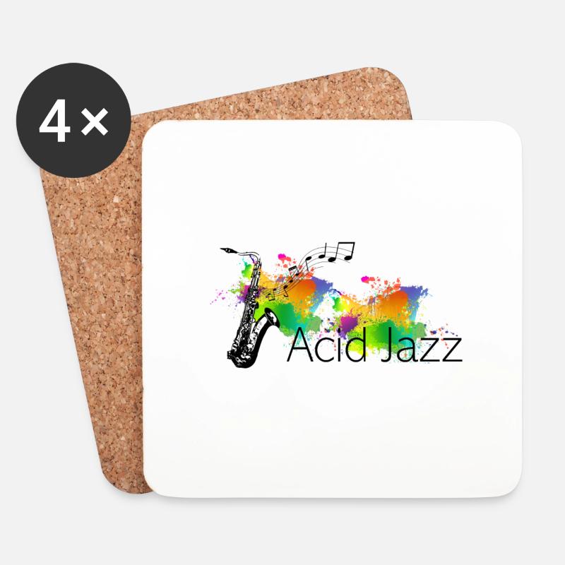 Acid Jazz Music - Untersetzer (4er-Set) - Weiß