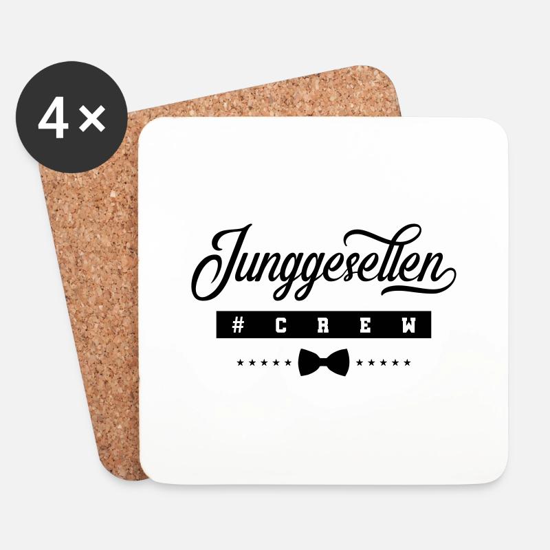 junggesellen crew - Untersetzer (4er-Set) - Weiß