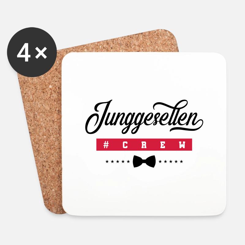 junggesellen crew - Untersetzer (4er-Set) - Weiß