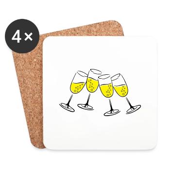 sekt glaeser - Untersetzer (4er-Set) - Weiß - Vorne